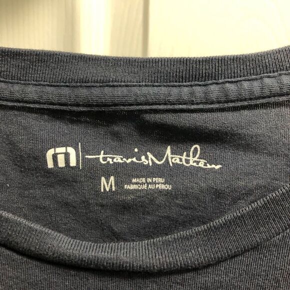 Men’s Travis Mathew Size Medium (M) Navy Graphic Short Sleeve T-Shirt - Picture 5 of 5